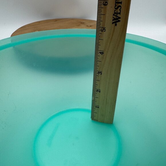 Vintage Tupperware Mixing Storage Bowl Wonderlier Bowl turquoise blue missing li - Picture 8 of 10